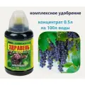 Удобрение для винограда Здравень Аква 0,5 л. Подходит для промышленного и частного применения, ускоряет созревание лозы, улучшает свойства ягод