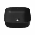 Накладная раковина в ванную комнату Wellsee Preen 329707000: квадратная раковина, ширина умывальника 39 см, цвет матовый черный