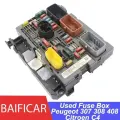 Двойной 11 б/у подлинный блок предохранителей для капота BSM 9666378180 9675879480 R20 = R05 для Peugeot 307 308 Citroen C4