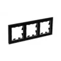 Рамка 3-м AtlasDesign Nature стекло черн. | код ATN321003 | Schneider Electric (4шт. в упак.)