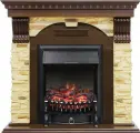 Каминокомплект Royal Flame Dublin - Темный дуб / Сланец с очагом Fobos FX Black