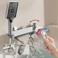 Душевая система, смеситель для ванны с душем, набор для ванной комнаты, 3 В 1, новый дизайн, Серебро