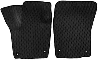 ЕВА коврики для Skoda Rapid 2 (2020-2022) / Шкода Рапид 2 / Черные соты / Черный кант / Комплект 2 шт.