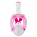 Полнолицевая маска для подводного плавания с трубкой SARGAN PLANETA OCEAN размер S-M белый/розовый