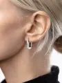 Серьги Greenbird, перламутр, серебряный