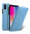Кожаный чехол Melkco для Apple iPhone X/Xs - Jacka Type - голубой