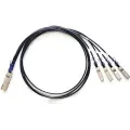 Кабель Future Technologies QSFP28-4xSFP28 100Гбит/с Cu пассив. 3м черный