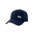 Бейсболка логотипом HUGO BOSS, тёмно-синего цвета, твёрдый лоб для мужчин и женщин
