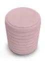 Пуфик круглый для прихожей и спальни ART-001 40х40х43, розовый велюр