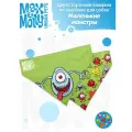 Двухсторонняя бандана на ошейник Маленькие монстры, размер L, Max&Molly