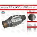 Гофра глушителя 35*150, Interlock (трехслойная усиленная)