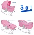 Колыбель-трансформер Simplicity 3010 Elite 3 в1 (Pink Circles)
