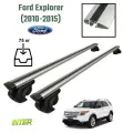 Багажник на крышу автомобиля Inter TITAN (дуга крыло 140см, с замком) на рейлинги на Ford Explorer (2010-2015)