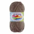 Пряжа Alpina SATI 10 шт. по 50 г 100% мерсеризованный хлопок 170 м №046 серо-коричневый