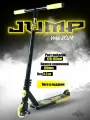 Трюковой самокат ATEOX Jump, черно-желтый, до 165 см, до 100 кг, от 5+, двухколесный