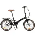 Складной велосипед SHULZ GOA V-brake черный, колёса 20, 3 скорости