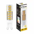 Светодиодные лампы Feron Лампа светодиодная Feron LB-433 G9 7W 175-265V 2700K 25766 (упаковка 5 шт)