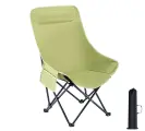 Стул складной с высокой спинкой, 55х46х90 см, с сумкой для хранения, зеленый