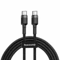 Кабель для зарядки и передачи данных BASEUS Cafule PD2.0/QC3.0 60W, Type-C to Type-C, 20V/3A, 1 м, Черный