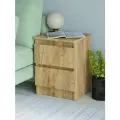 Тумба прикроватная 2 ящика Мальма Дуб крафт золотой 40-54-35