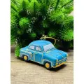 Елочная игрушка Автомобиль Москвич Ретро Лефортовский фарфор, ручная роспись, ретро