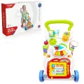 Детские музыкальные ходунки каталка 42 х 33 х 45 см для малышей Любознайка со светом и музыкой, съемные игрушки