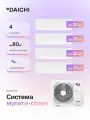 Мульти сплит-система для 4-х комнат Daichi DF80A4MS1R/ICE20AVQS1R-1*2/ICE25AVQS1R-1*2 (20 кв. м.*2 + 25 кв. м.*2)