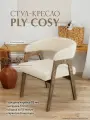 Ply Cosy (Плай Кози) стул-кресло, цвет - белый и темный дуб