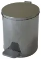 Ведро для мусора с педалью 7 л нержавеющая сталь хром (20х23 см) 732842