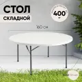 Стол Кейт 160 STOOL GROUP белый, металл и пластик, круглая столешница, ножки