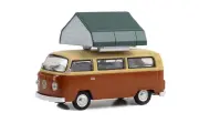 Модель коллекционная GREENLIGHT Vw T2 с палаткой 1978 panama brown/dakota beige (длина модели 6-10 см)