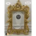 Рамка для фото Райский сад, в винтажном стиле, ручная работа, гипс, фото 9x14см, цвет сусальное золото.