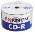 Диск CD-R SONNEN 700 Mb 52x Bulk (термоусадка без шпиля), КОМПЛЕКТ 50 шт, 512571