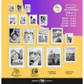 Набор фоторамок 16шт белый на стену (гарантия целости!), рамки для фотографий, фоторамки для фотографий, комплект коллаж настенные, рамки небьющиеся (10 х 15 см, 15 х 21 см, 21 х 30 см, 30 x 40 см), белый, TENKO DECOR, 16 шт.