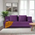 Раскладной диван кровать Токио, механизм еврокнижка, 190х73х73 см, фиолетовый, прямой диванчик с ящиком для хранения