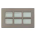 Фасад кухонный со стеклом Beneli леда, бежевый, 59.7х34.7см