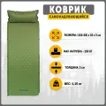 Коврик самонадувающийся туристический Talberg BASIC REG MAT, 182х53х3см, зеленый, с подушкой