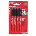 Комплект ультратонких чёрных маркеров INKZALL Milwaukee 48223154