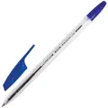 Ручка шариковая BRAUBERG X-333, синяя, корпус прозрачный, узел 0,7 мм, линия письма 0,35 мм, 142405