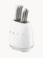 Комплект ножей Smeg KBSF02WH, белый, шесть ножей, подставка