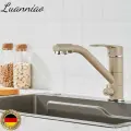 Cмеситель для кухни однорычажный на мойку под фильтр с краном для питьевой воды Luanniao латунь, Бежевый с точками