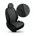 Чехлы Автопилот на сиденья Ford Focus III Ambiente/Trend Sd/Hb/Wag с 11г. (Экокожа ромб, Черный + Темно-серый)