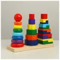 Пирамидка логическая Большое трио 27.5x9x20 см, развитие навыков: логика