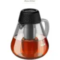 Чайник заварочный стекляный 900 мл с фильтром жаропрочный, заварник с ситечком для чая и травяных настоев в подарочной упаковке