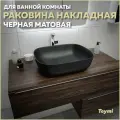 Раковина для ванной накладная Teymi Solli 50 artceramic цвет черный матовый T50392