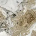 Самоклеящаяся антивандальная пленка для декора мебели и кухонных фартуков. Мрамор белый с коричневым. 60х155 см.