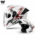 Мотошлем WTCX, интегральный, DOT-одобренный, красный/белый, универсальный размер