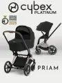 Коляска CYBEX Priam IV Rosegold 2 в 1 Sepia Black