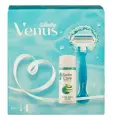 Набор Gillette Venus Бритва с 1 сменной кассетой +SATIN CARE Гель для бритья, женский для чувствительной кожи, 75 мл