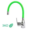 Смеситель для кухни с гибким изливом Roegen RG014G на гайке/кран для кухни зеленый
